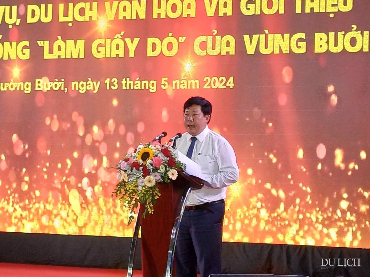 Phó Chủ tịch UBND quận Tây Hồ Nguyễn Thanh Vinh phát biểu
